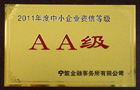 中小企業資信等級證書